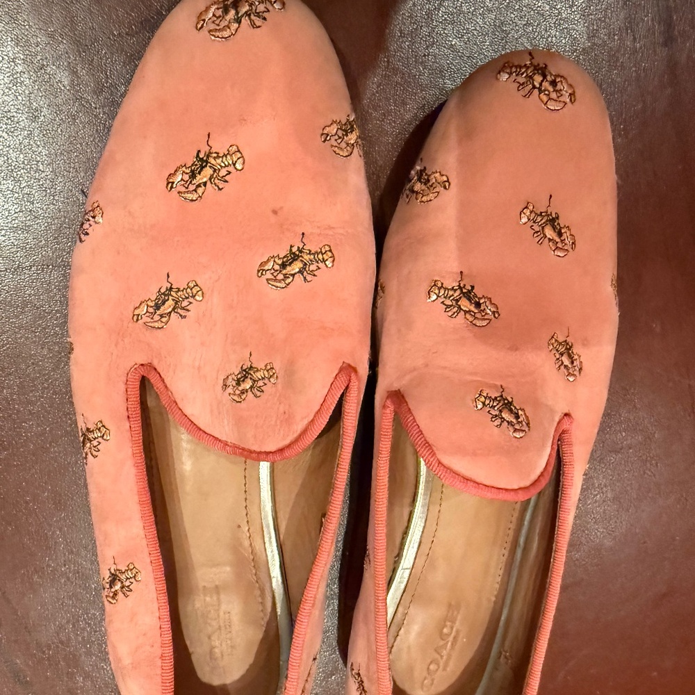 Coach "Utopia" Women Fashion Flats Shoes Lobster Design